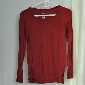 Sonoma Deep Red Long Sleeve Blouse